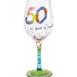Hot Enesco Gift WINE GLASS 50 IS JUST A NUMBER