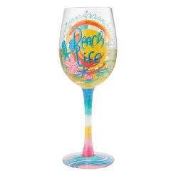 Cheap Enesco Gift Wine Glass Beach Life