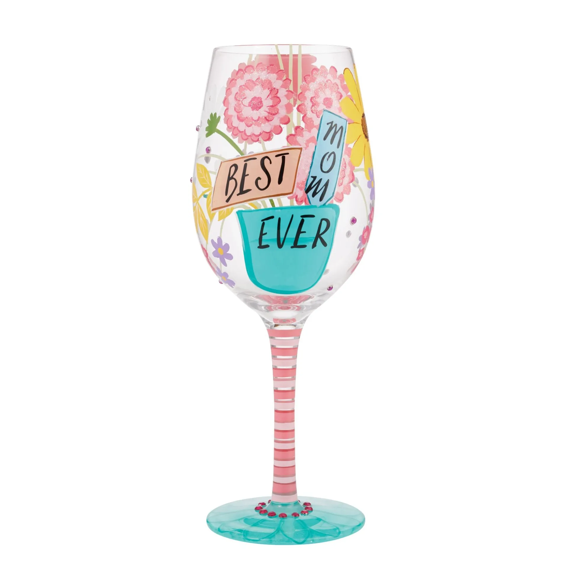 Clearance Enesco Gift Wine Glass Best Mom Ever