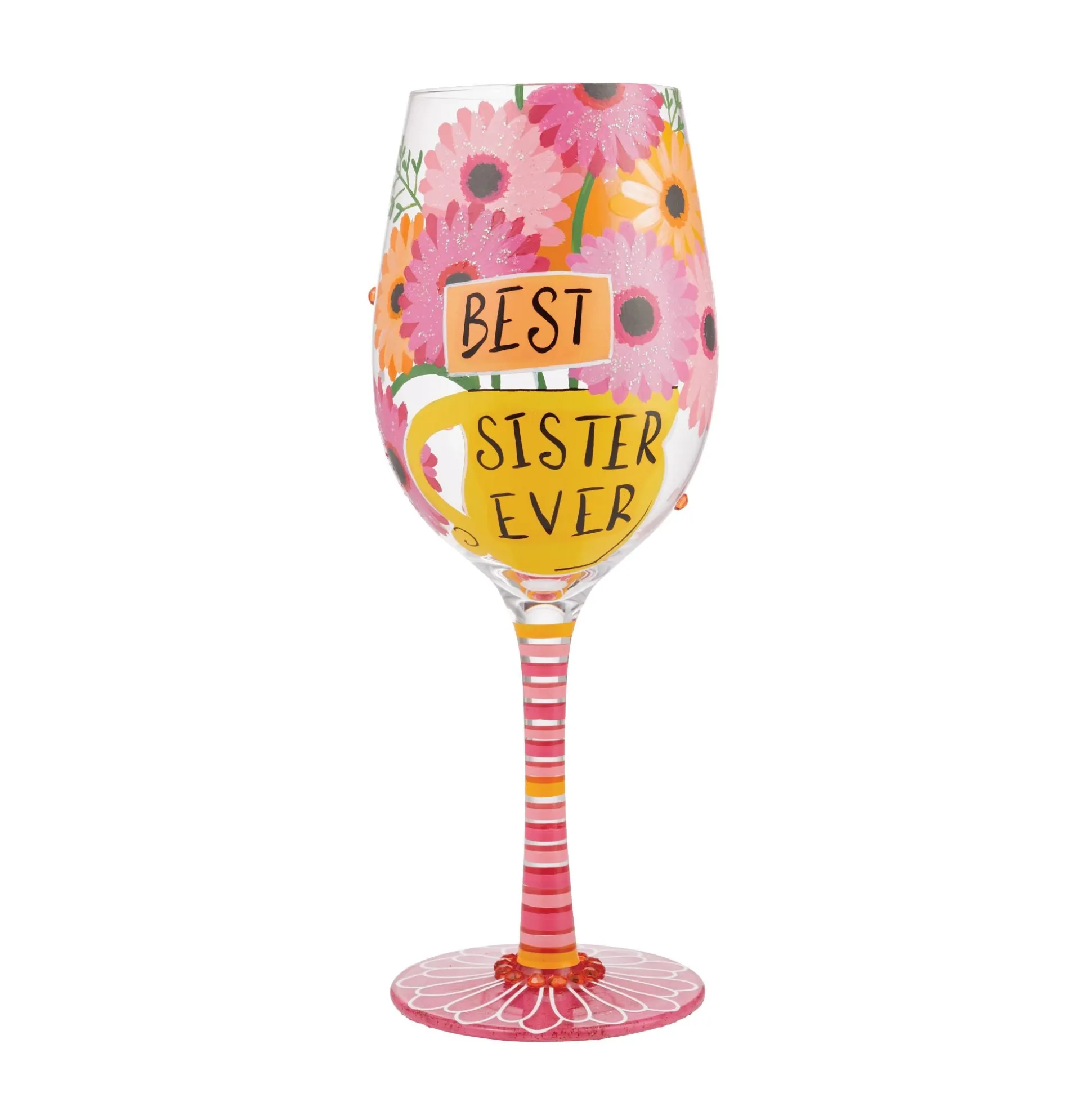 Clearance Enesco Gift Wine Glass Best Sister Ever