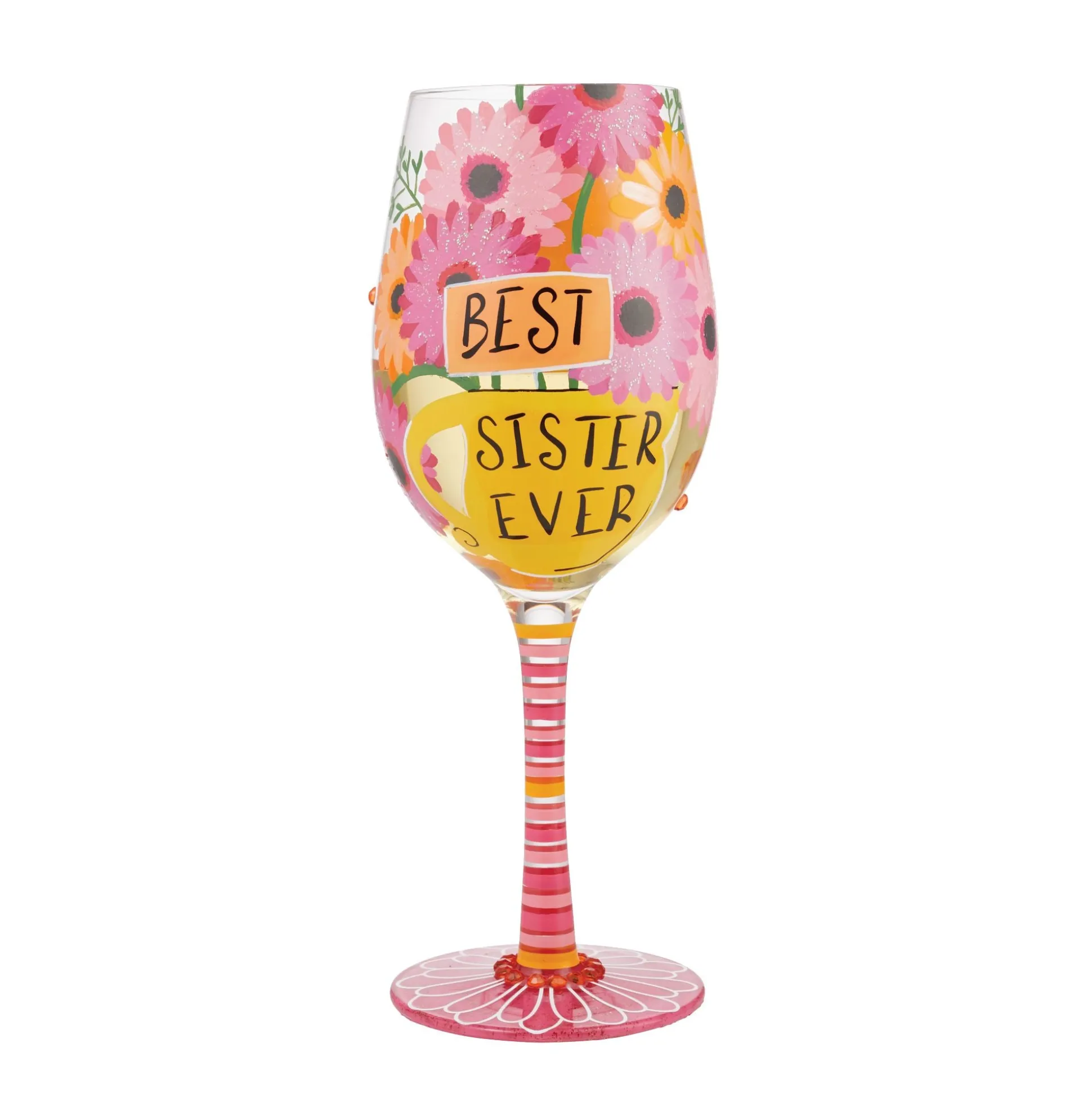 Clearance Enesco Gift Wine Glass Best Sister Ever