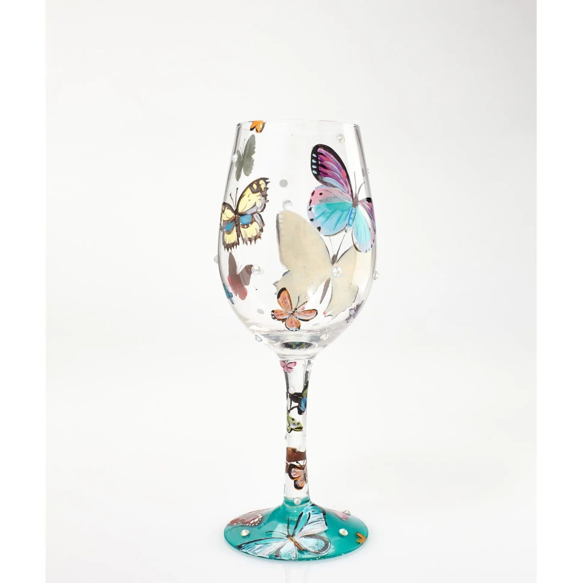 Outlet Enesco Gift Wine Glass Butterflies