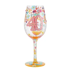 Fashion Enesco Gift Wine Glass Happy 40th Birthday