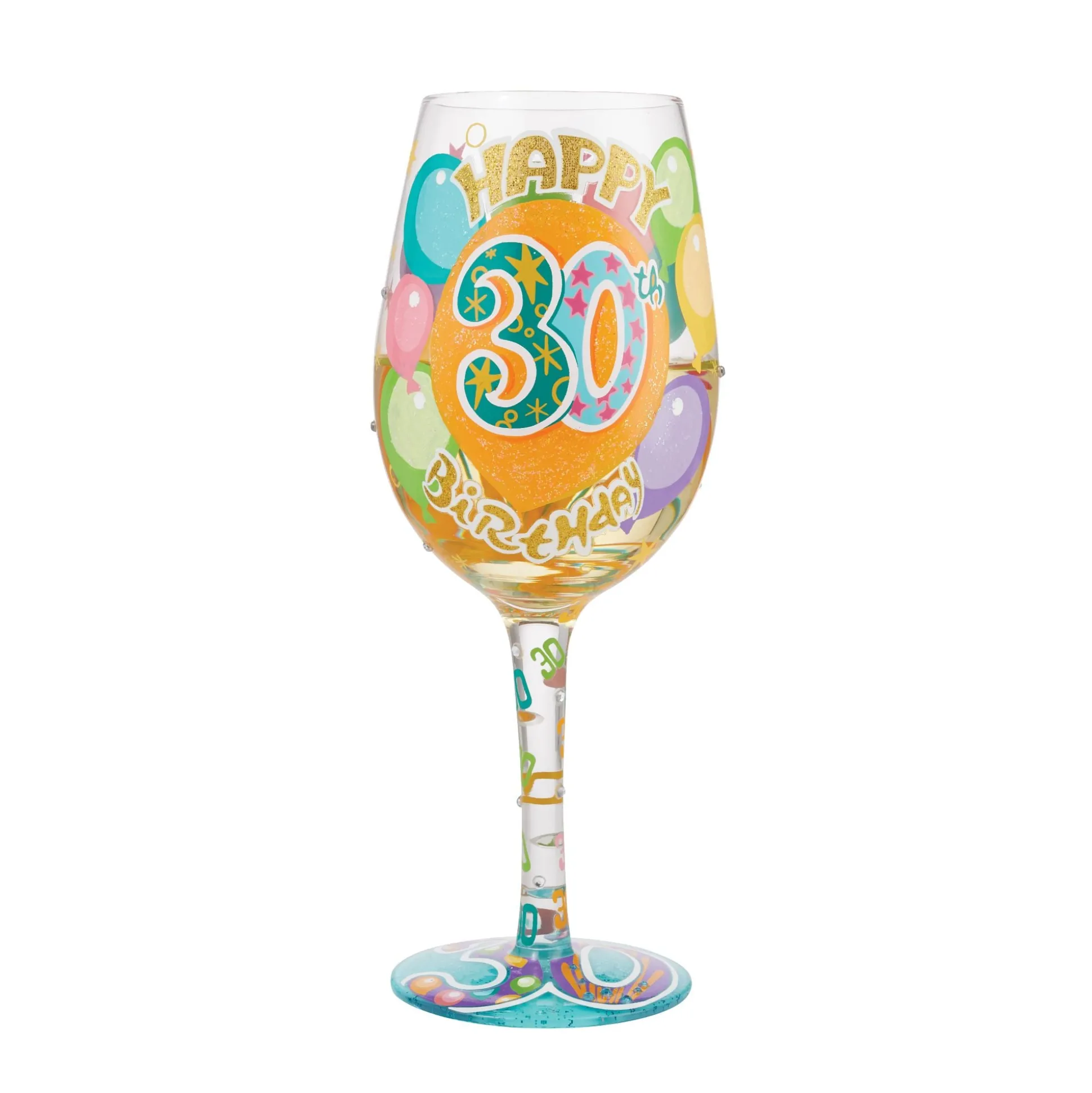 Flash Sale Enesco Gift Wine Glass Happy 30th Birthday