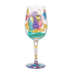Discount Enesco Gift Wine Glass Happy 50th Birthday