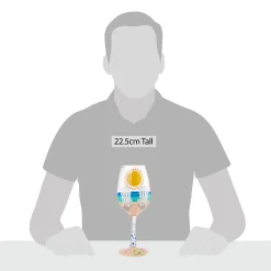 Clearance Enesco Gift Wine Glass Sun on the Beach