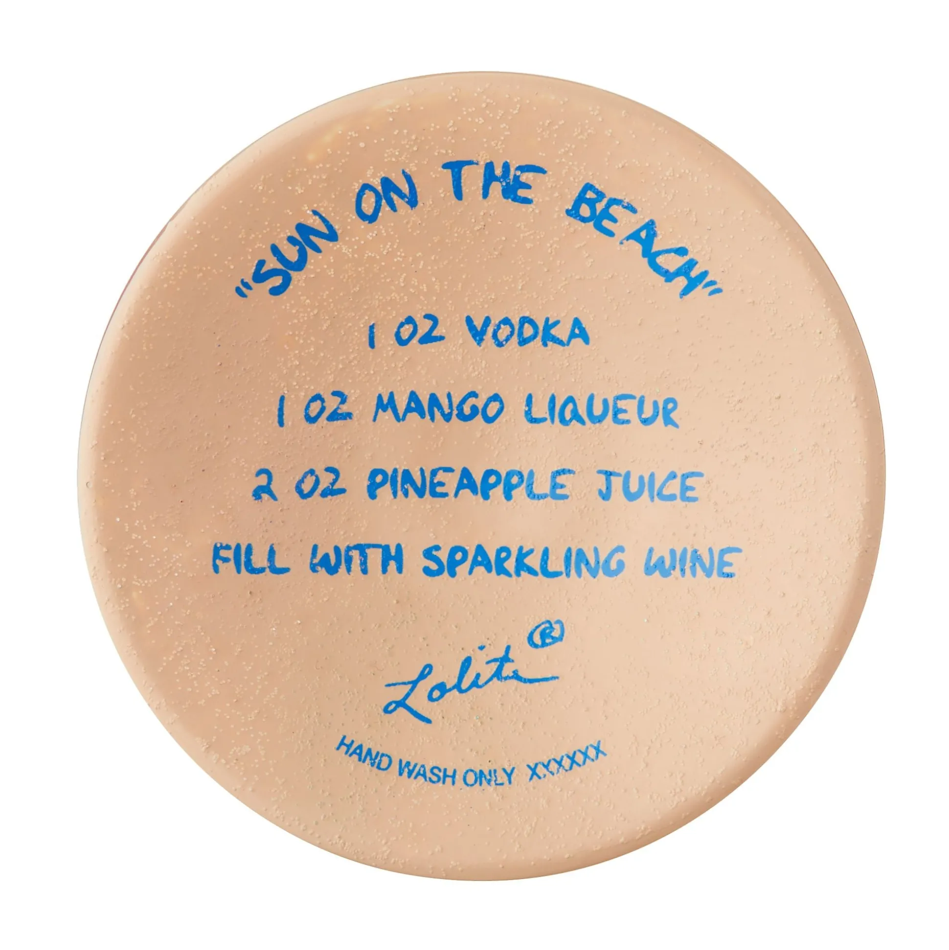 Clearance Enesco Gift Wine Glass Sun on the Beach