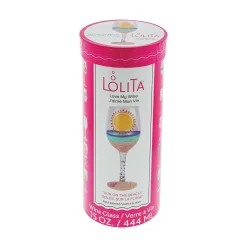 Clearance Enesco Gift Wine Glass Sun on the Beach