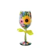 Fashion Enesco Gift WINE GLASS WILDFLOWERS