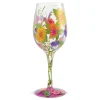 Clearance Enesco Gift Wine Glass Wine in the Garden