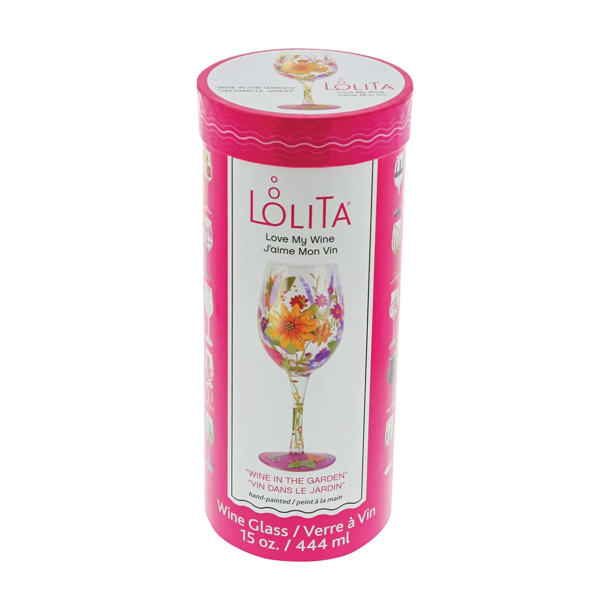Clearance Enesco Gift Wine Glass Wine in the Garden